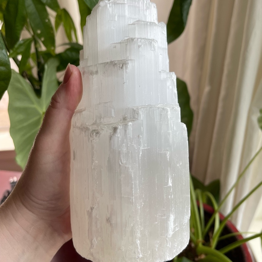 Genuine selenite crystal lamp 5 lb Dimmable - Picture 8 of 10